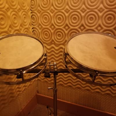 Remo Roto toms Chrome 10" 12" and Stand image 2