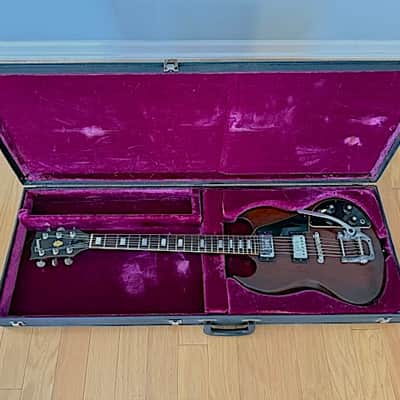 1972 USA Gibson SG Pro Electric Guitar w/ OHSC, Bigsby Tail Piece, P90 Pickups, Very Good Condition image 1