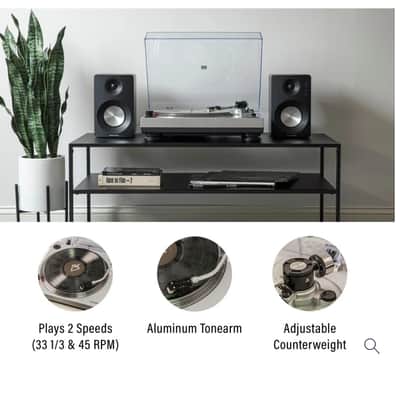 Crosley C100 2-Speed Pro Series Turntable Record Player - Silver-NEW image 2