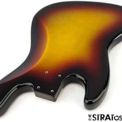 Vintage USA 74 Fender Jazz BASS BODY 1974 Reissue American 3 Color Sunburst SALE! image 4
