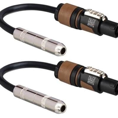 2 Hosa GSK-112 1/4" Female to Speakon Male Speaker Cable Adapter 12 AWG image 1