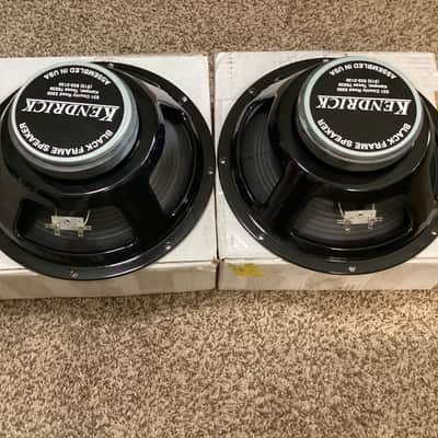 Kendrick Black Frame 12" 8 ohm Guitar Speakers(2) - Perfect image 12