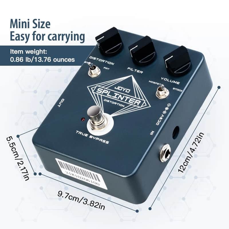 MINT JOYO SPLINTER Distortion Guitar Effect Pedal 2 Modes with Clipping Circuits Bild 1