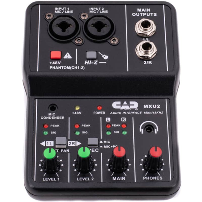 CAD MXU2 2-Channel Analog Mixer with USB image 1