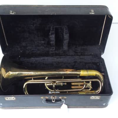Ludwig Chicago Classic USA 1960s Vintage Brass Baritone Bugle w/ Case image 9