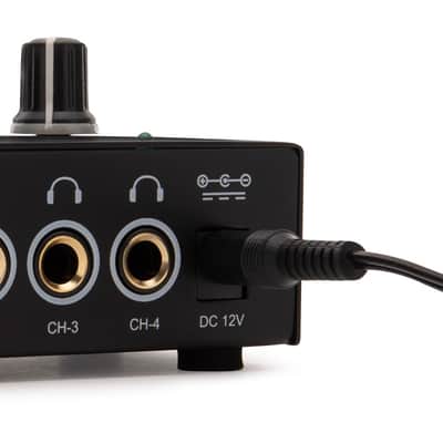 FocusProAudio Compact 4-Channel Stereo Headphone Amplifier with DC 12V Power Adapter image 5