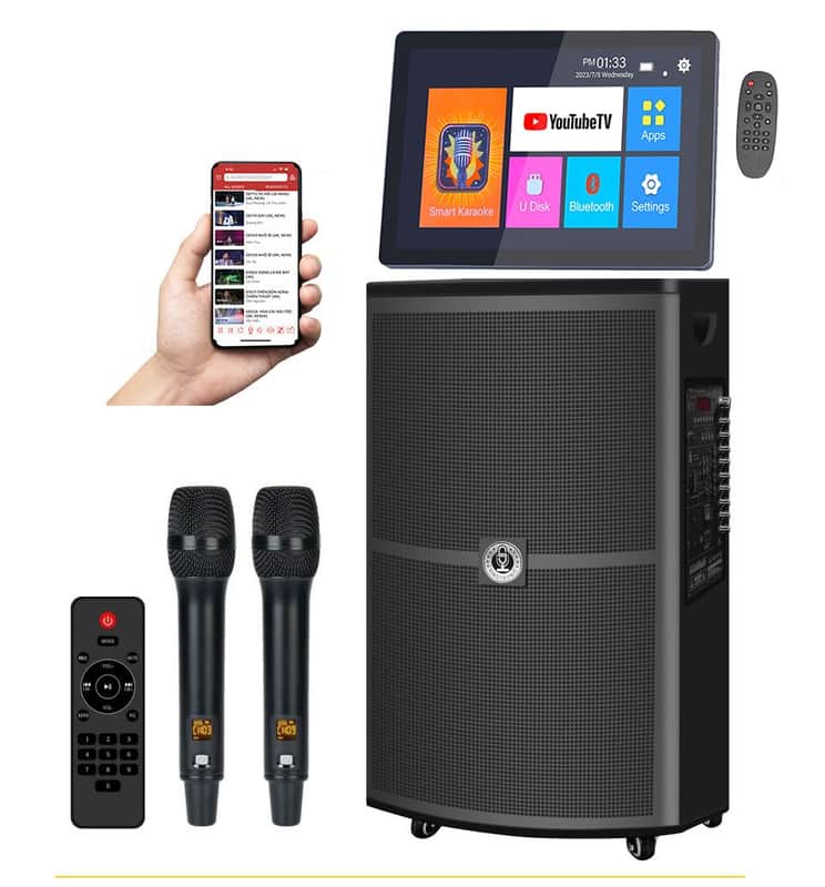 Singtronic Professional DSP Karaoke Speaker System w/ Mics + KTV USB Player image 1