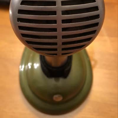 USA Made Shure 520SLB green Vintage 50’s / 60’s Low Z with XLR cable image 1