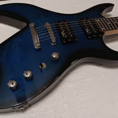 BC Rich  Bich Platinum Series Electric Guitar  - Transparent Blue image 3