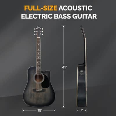 Glarry Black 41 Inch EQ Acoustic Guitar image 6