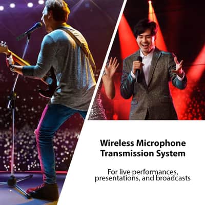 M-VAVE WP-7 Wireless Microphone System XLR Transmitter Receiver for Dynamic Microphones Dual-channel,price include the import duty to US buyer image 5