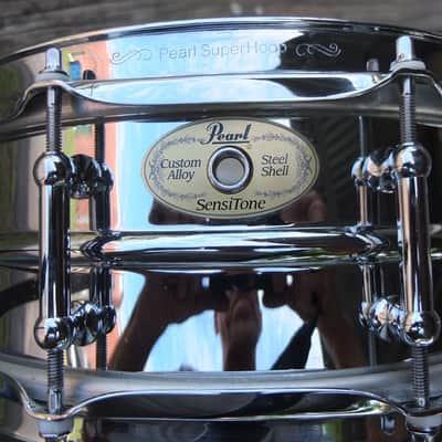 Pearl SS1455S SensiTone 14x5.5" Steel Snare Drum 2010s - Chrome Over Steel image 4