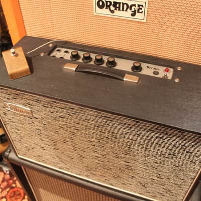 Vintage 1967 Selmer Vanguard Black Silver 15w Valve Amplifier w/ Pedal MINT image 3