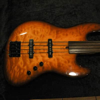 Smoking Warmoth Fretless Jazz Bass w Sweet Fender HSC image 1