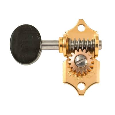 Waverly Anniversary Collection Tuners Complete Set in Ebony, Gold, Includes, Bridge Pins, Endpin, and Strap Button image 2