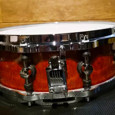 Sonor Designer 14"*5" Red Cherry birdseye maple snare image 4