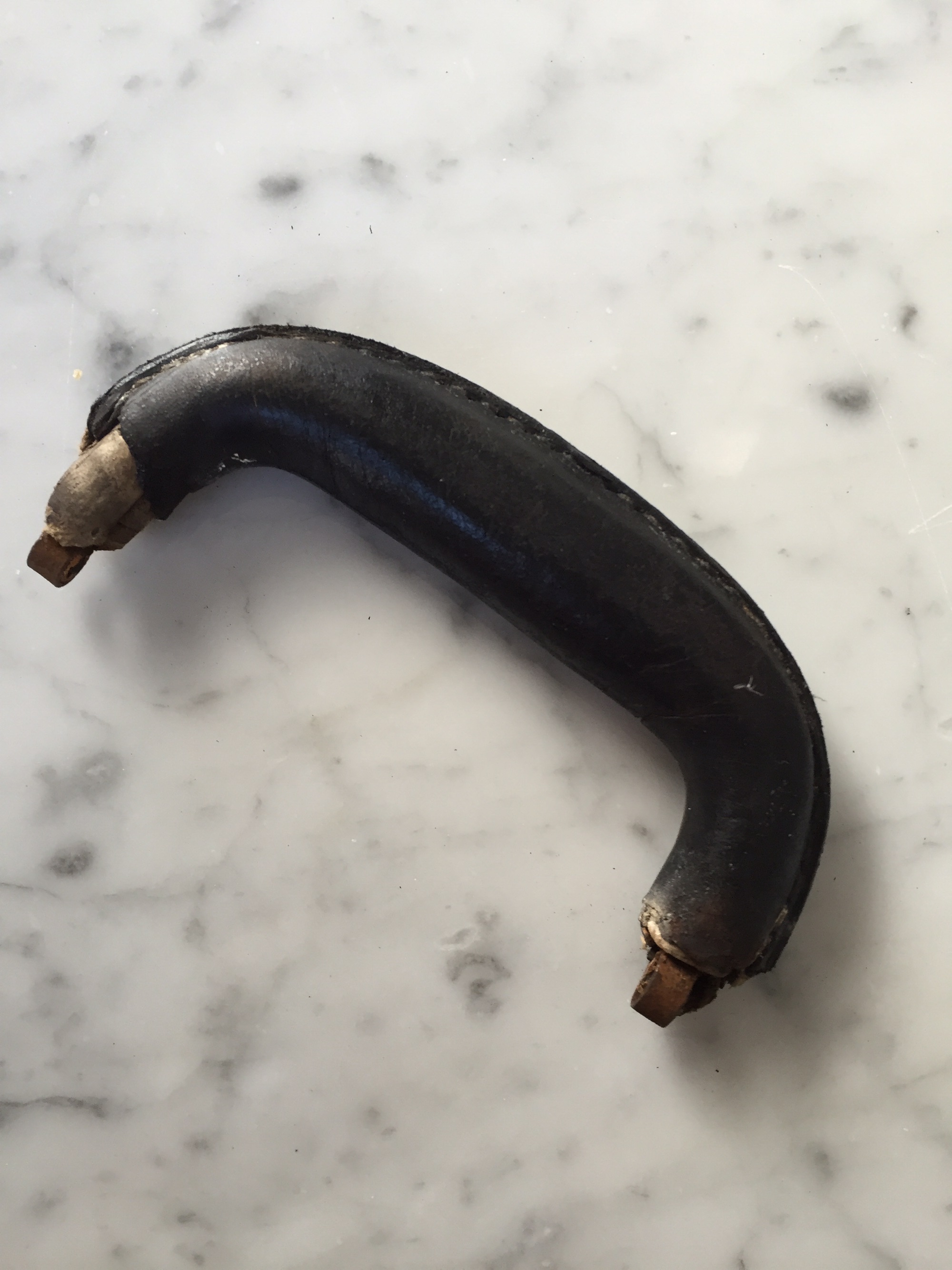 1940's 1950's 1960's Lifton (?) Gibson (?) Fender (?) Case Handle Black Leather