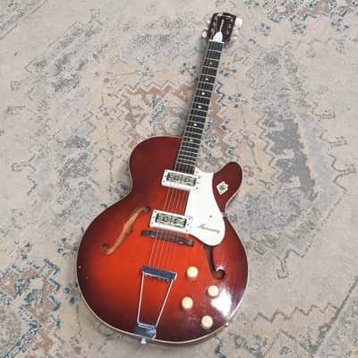 Harmony Rocket Single Cutaway Semi-Hollow Body Guitar - 1960s image 2