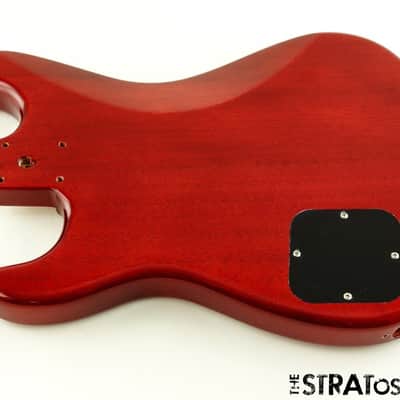 Fender Squier Paranormal Strat-O-Sonic BODY Parts Crimson Red Transparent image 2