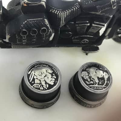 Guitar Bling Dark Horse Indian/buffalo nickel with Kennedy half. 2017 black image 2