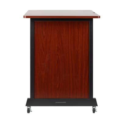 Gator Rok-It By Frameworks Studio Series 14U Wood Rack Cabinet with Casters and Leveling Feet, Cherry image 10