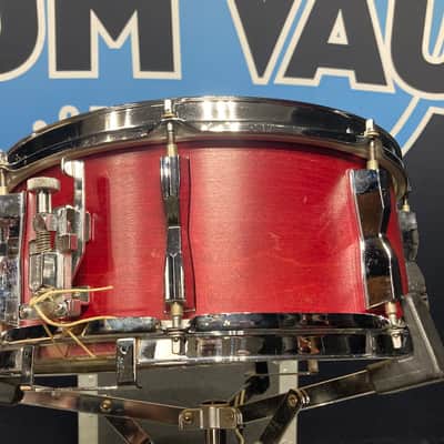 Modern Drum Shop NYC - 6x14" Wood 10-Lug Snare Drum - Red Stain Finish image 9