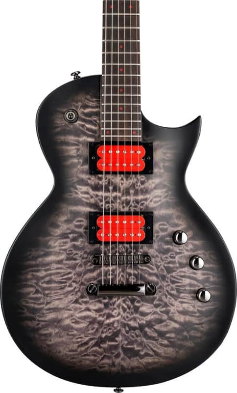 ESP LTD BB-200 Baritone Electric Guitar - See-thru Black Satin
