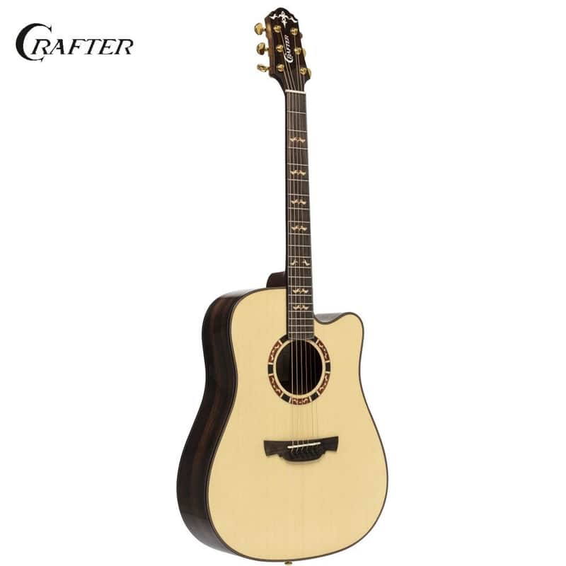 Crafter STG D22CE PRO Stage Series Dreadnought Cutaway Solid Spruce Top Mahogany Neck 6-Acoustic-Electric Guitar image 1