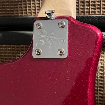 Hofner Shorty Travel Guitar Tune-O-Matic Style & Tailpiece W/Travel Bag - Red Metallic image 10