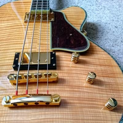 Peerless Smoked Bass Custom 2014 Flame Maple Natural Gloss, plus fitted hard case. image 5