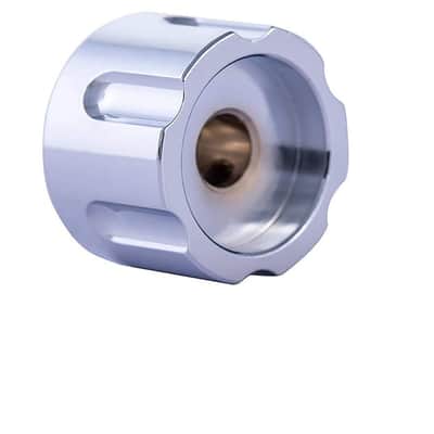 3Pcs Guitar Potentiometer Control Knobs for 6mm(0.24”) Dia. Shaft Pots - Knurled Volume and Audio Switch Knob Replacement for Electric Guitar or Precision Bass - Zinc alloy, chrome image 4