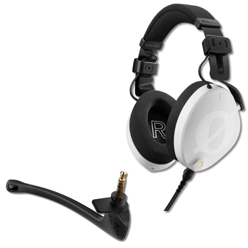 Rode NTH-100 White Professional Over-Ear Headphones with Rode NTH-MIC Microphone for NTH-100 Headphones image 1
