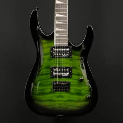 Jackson JS32Q Dinky Arch Top DKA HT, Amaranth Fingerboard, Transparent Green Burst image 1