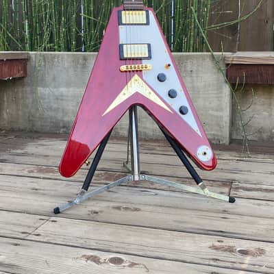 Hamer Vector Korina Flying V GVKS Brazilian Rosewood 2005 Cherry Transparent image 3