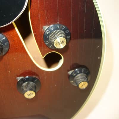 1991 Epiphone Emperor "F" Hollow-body Electric Guitar, Antique Sunburst w/ Case image 11
