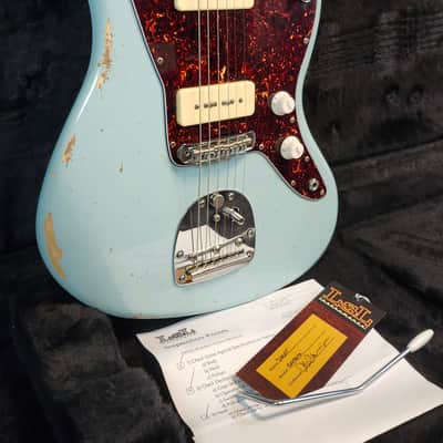 LsL Instruments Placerita, JM Style Offset Ash Body, 5A Maple Neck w/Rosewood FB, Sonic Blue, HSC image 4