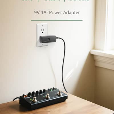 Guitar Pedal Power Supply, 9V DC 1A, BOSS PSA Adapter DC 9V Power Supply Cord for Most Brands of Guitar Affect Pedals Keyboard & Required 9 Volt 1000mA 800mA 500mA - Center Negative - 6.6FT image 3