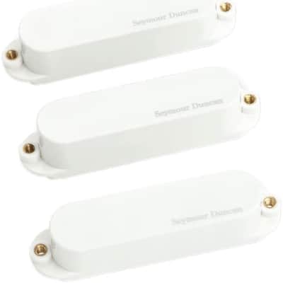 Seymour Duncan AS-1s Blackouts Singles, Set of 3 Pickups (Neck/Mid/Bridge) for Strat, White image 1