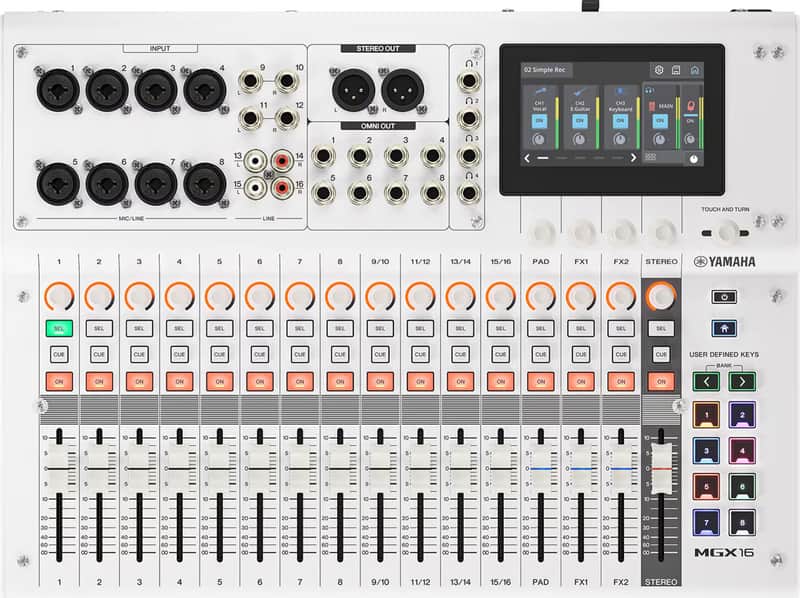 Yamaha MGX16 22-Channel Digital Mixer & Dual USB-C Audio Interface, White image 1