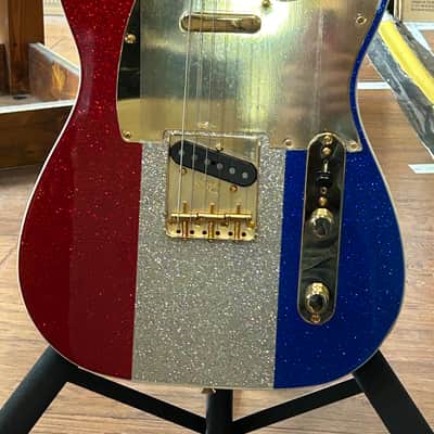 Fender Buck Owens Signature Telecaster 2024 - Red/Silver/Blue Sparkle 7lbs. 15.2oz. #MX24068200 image 6