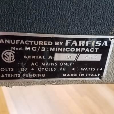 Farfisa Mini Compact combo organ 1960's image 7
