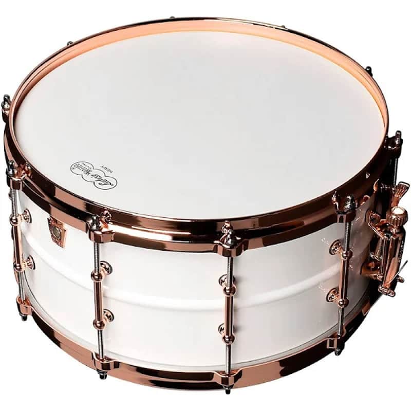 Ludwig LB430TDC Polar-Phonic 6.5x14" Brass Snare Drum with Copper Hardware image 1