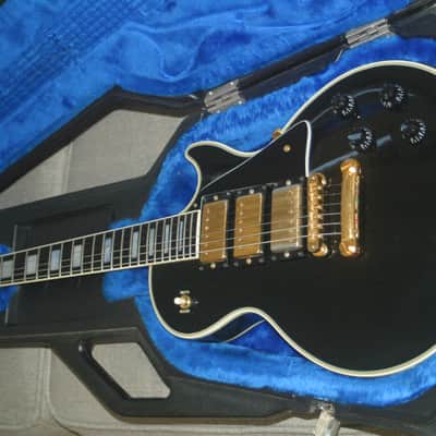 1989 Gibson Les Paul Custom Triple Pickup Black Beauty w/ Original Gibson "Protector" Case image 11