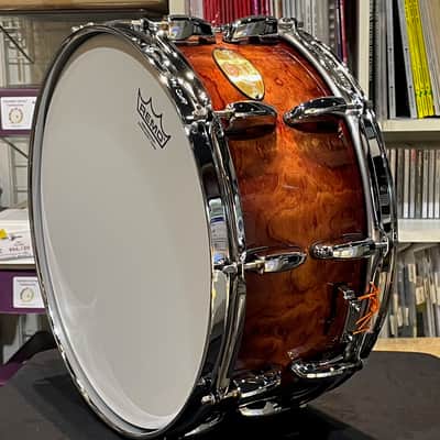 Pearl MWAC1465S20/C4 MasterWorks Snare Drum 16ply Heavy Shell Natural Bubinga Burst 14"×6.5" image 10