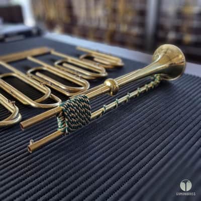 Munkwitz Rostock natural baroque trumpet, crooks, 4x leadpipes, Egger leadpipe, light bag gamonbrass image 2