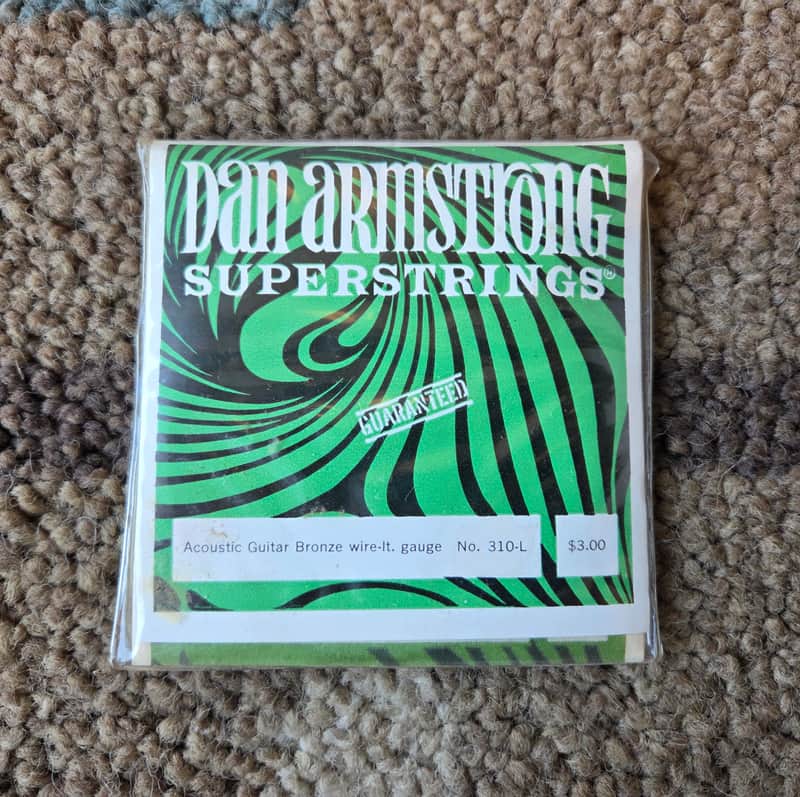 Vintage Pack of 1970's Dan Armstrong Acoustic Guitar Strings! Super Rare, Original Case Candy! image 1