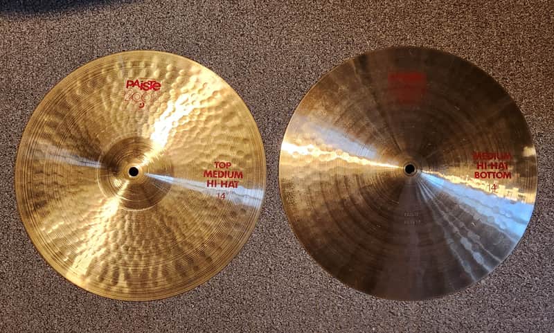 Paiste 14" 2002 Medium Hi-Hat Cymbals (Pair) 1980 - Present - Traditional image 1