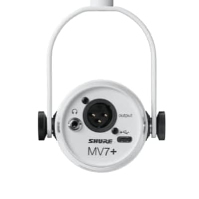Shure MV7+-W Podcast Microphone USB/XLR W/ LED Touch Panel & DSP Features-White image 3