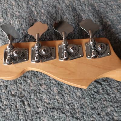 Fender Squier P Bass Blue Body Metallic Gold Pickguard 20th Anniversary Mighty Mite Neck Killer! image 8