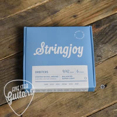 Stringjoy SJ-OR0942 Orbiters Coated Nickel Wound Electric Guitar Strings Balanced Super Light 9-42 image 2